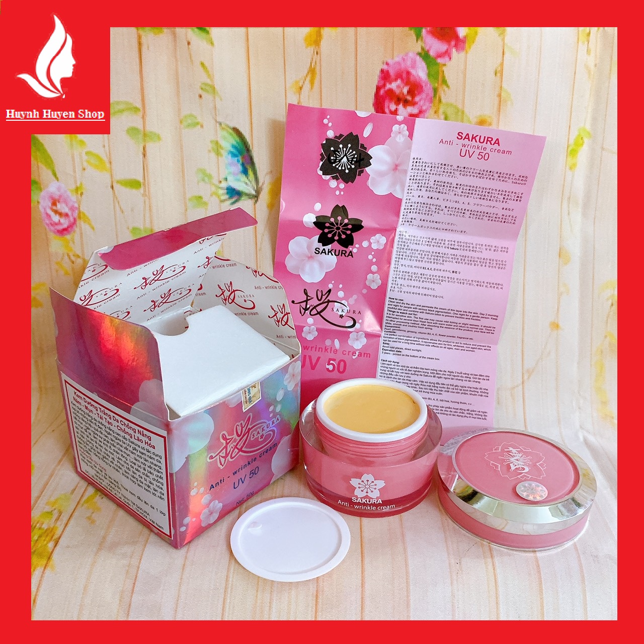 [Hcm][Giá Dùng Thử] Kem Sakura Dưỡng Da Đa Chức Năng Nhật Bản Hộp Lớn 50G