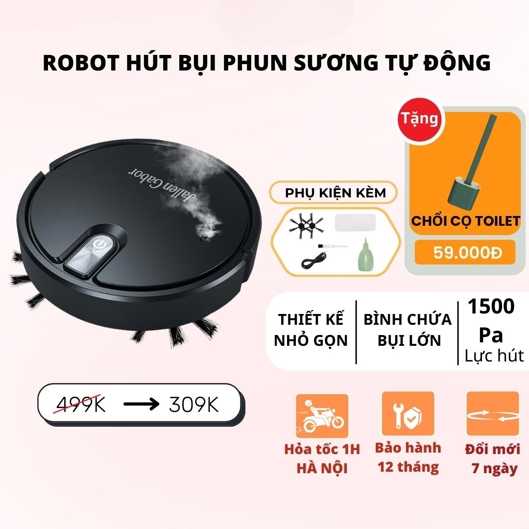 Robot Hút Bụi Ro Bot Lau Nhà Hút Bụi lực hút mạnh mẽ mắt thần chống rơi tốt hơn robot hút bụi Ecovac