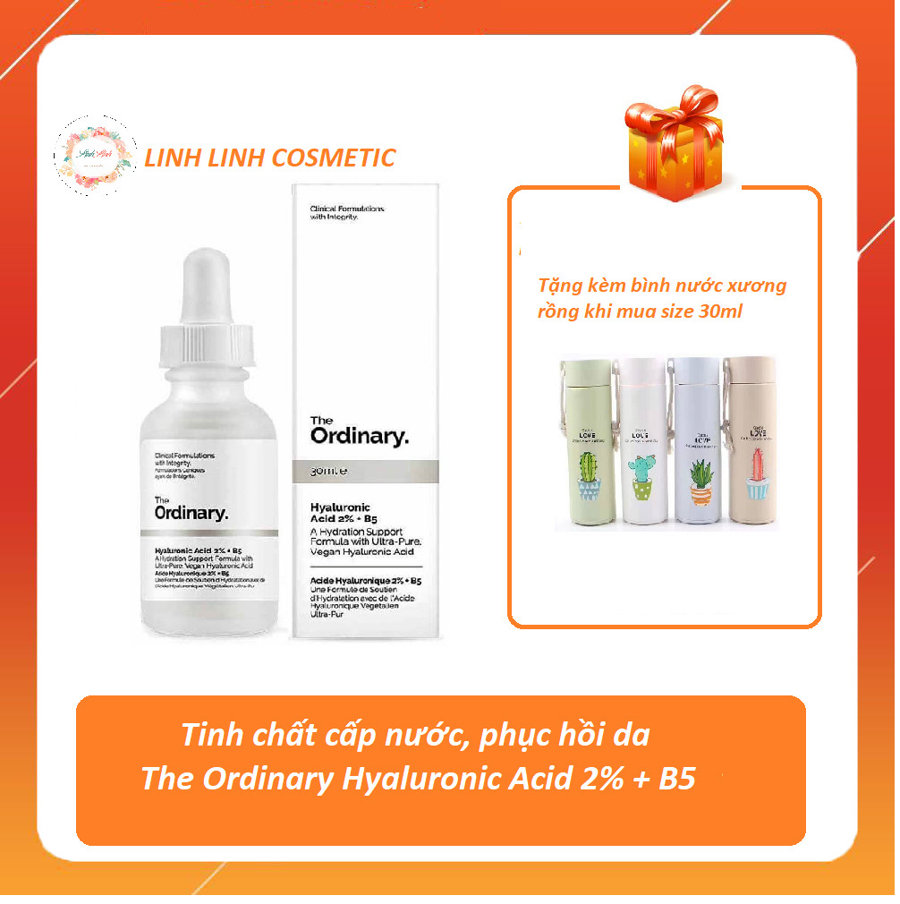 [Tặng Kèm Bình Đựng Nước] Tinh Chất Cấp Ẩm The Ordinary Hyaluronic Acid 2% + B5 / Linh Linh Cosmetic