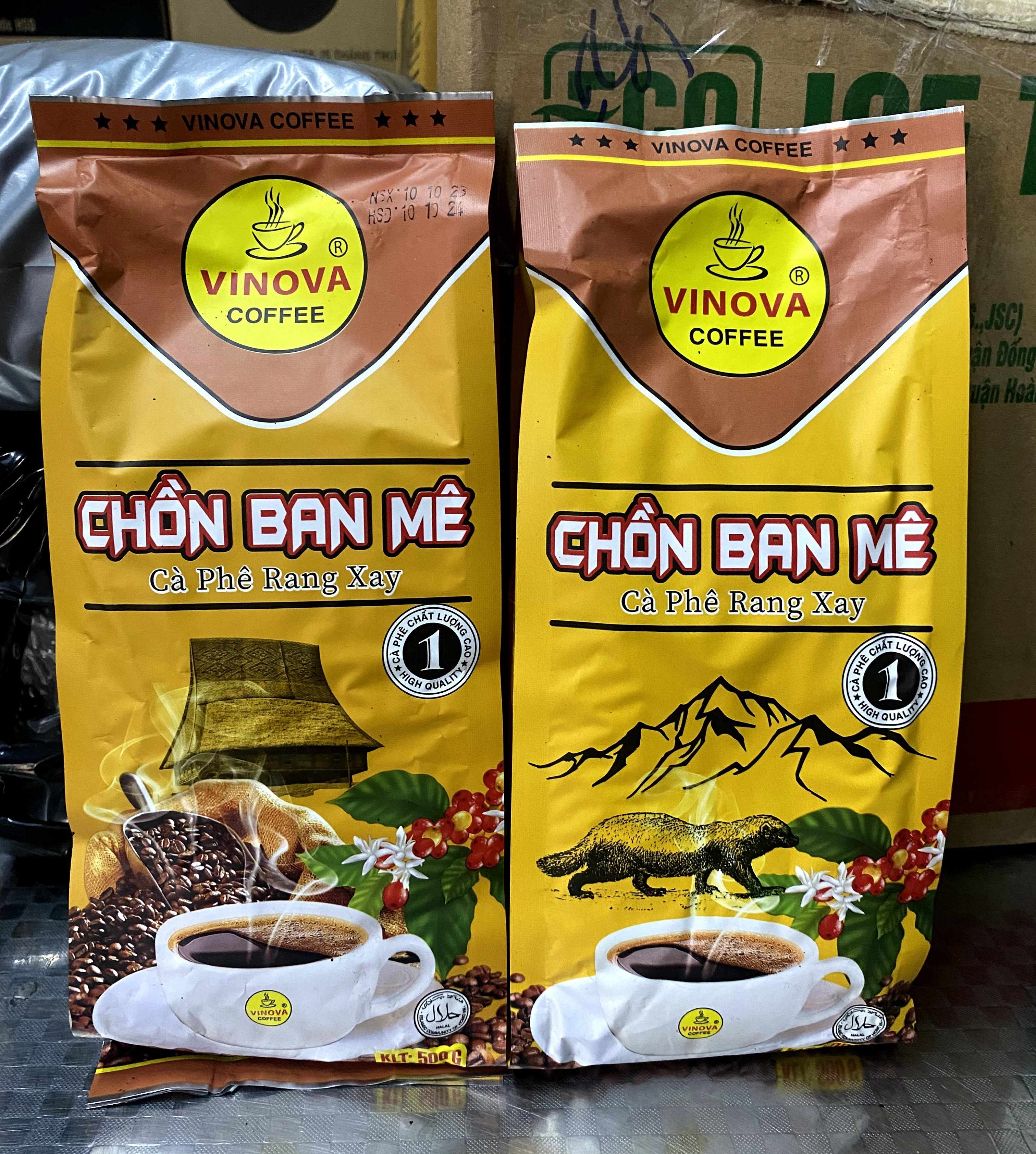 Cà Phê Rang Xay Chồn Ban Mê ViNoVa 500g