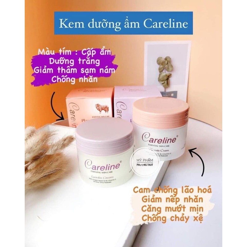 Kem Dưỡng Da Nhau Thai Cừu Úc Careline Placenta Cream ( Hộp Vàng) 100G. Dưỡng Trắng Dưỡng Ẩm Da Dành Cho Da Dầu Da Hỗn Hợp