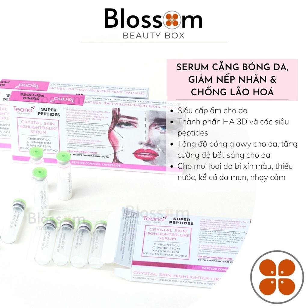 Serum Cấp Nước Dưỡng Ẩm Căng Bóng Da Teana Crystal Skin Super Peptides