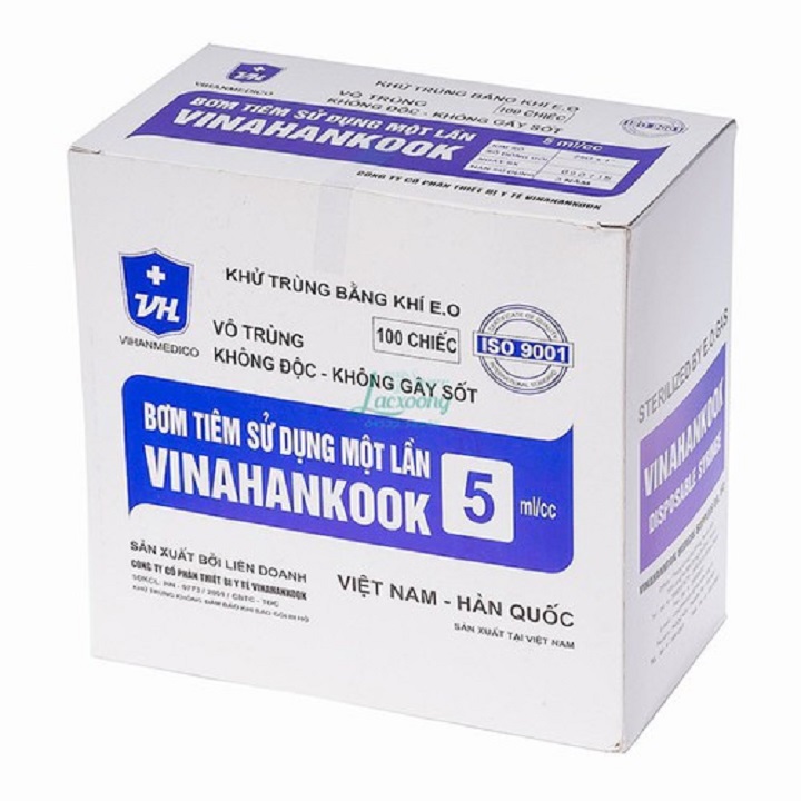 [Hcm]Bơm Tiêm 5Cc Vinahankook Hộp 100 Cái