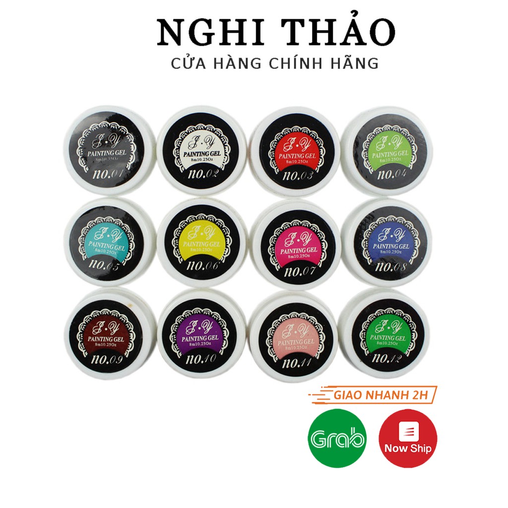 Gel vẽ nail  vẽ móng 12 màu siêu đặc