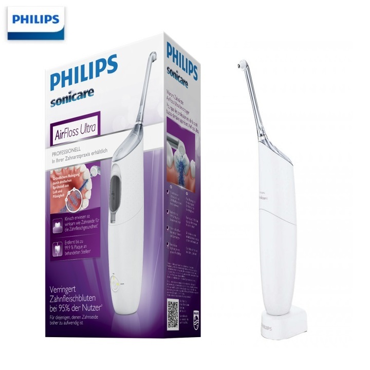 Máy Tăm Nước Thương Hiệu Philips Sonicare Airfloss Pro Ultra Hx8632/01 - 3 Chế Độ Phun Đèn Led Báo Hiệu - Công Suất 1.4W - Hàng Nhập Khẩu Chính Hãng