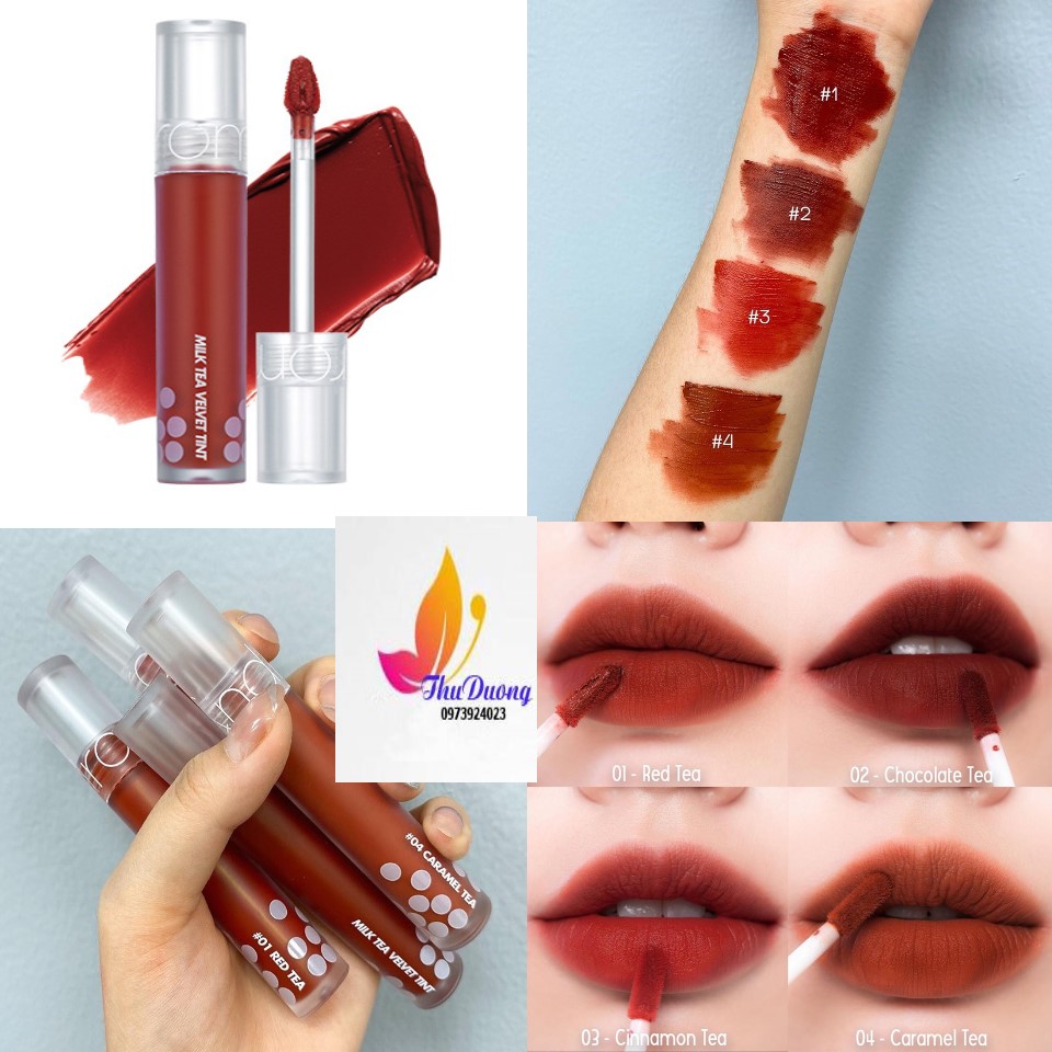 [Hcm]Son Kem Lì Mịn Mượt Như Nhung Romand Milk Tea Velvet Tint 4.4G