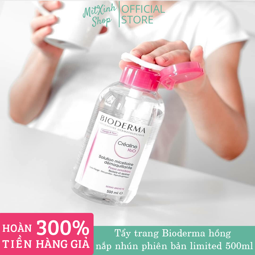 Mẫu Mới 2021 - Tẩy Trang Bioderma Limited 500Ml (Nắp Nhún) - Cam Kết Chính Hãng