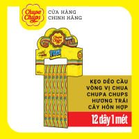 Kẹo dẻo vị chua Chupa Chups hương trái cây hỗn hợp và kẹo dẻo vị chua hình ống hương cola và dâu