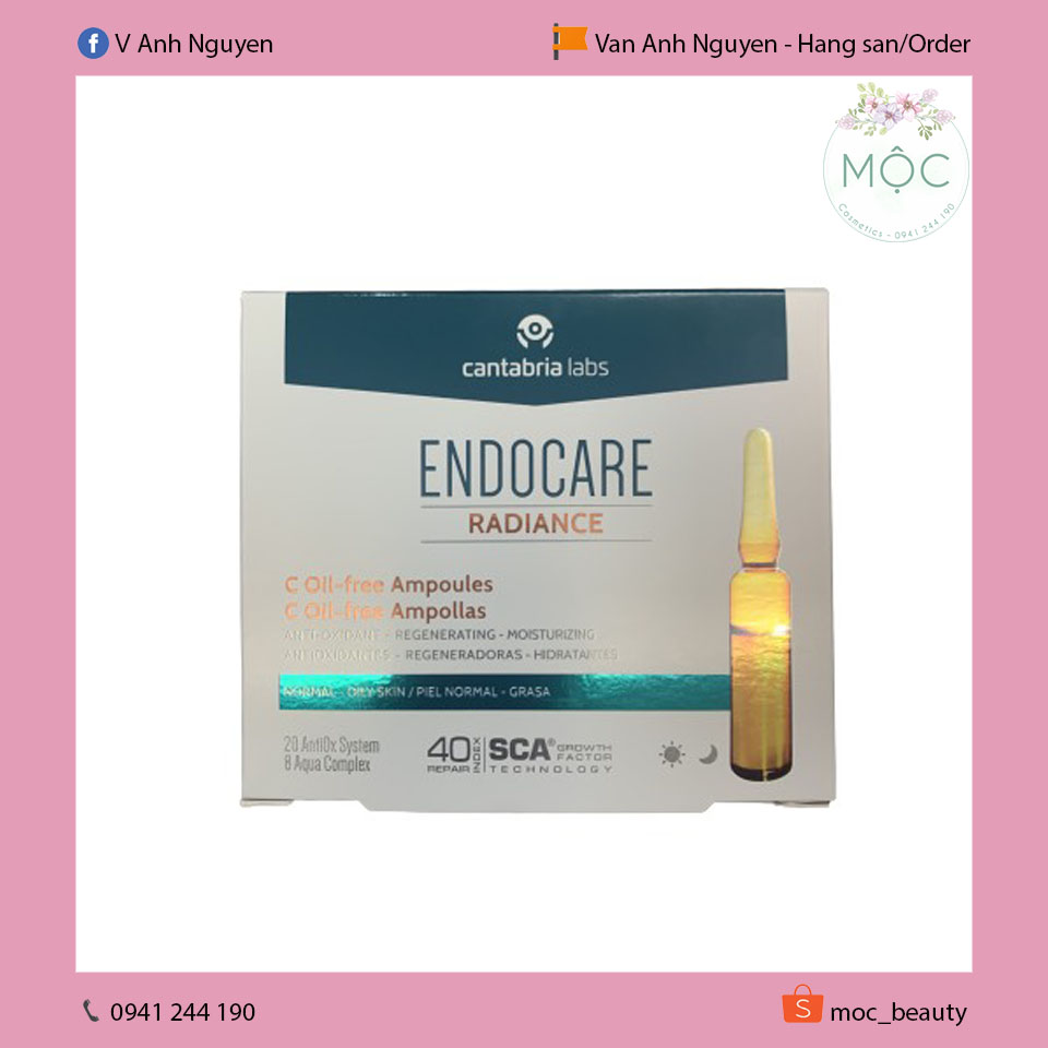 Tinh Chất Sáng Da Endocare C Oil Free Ampollas (Hộp 10 Ống)