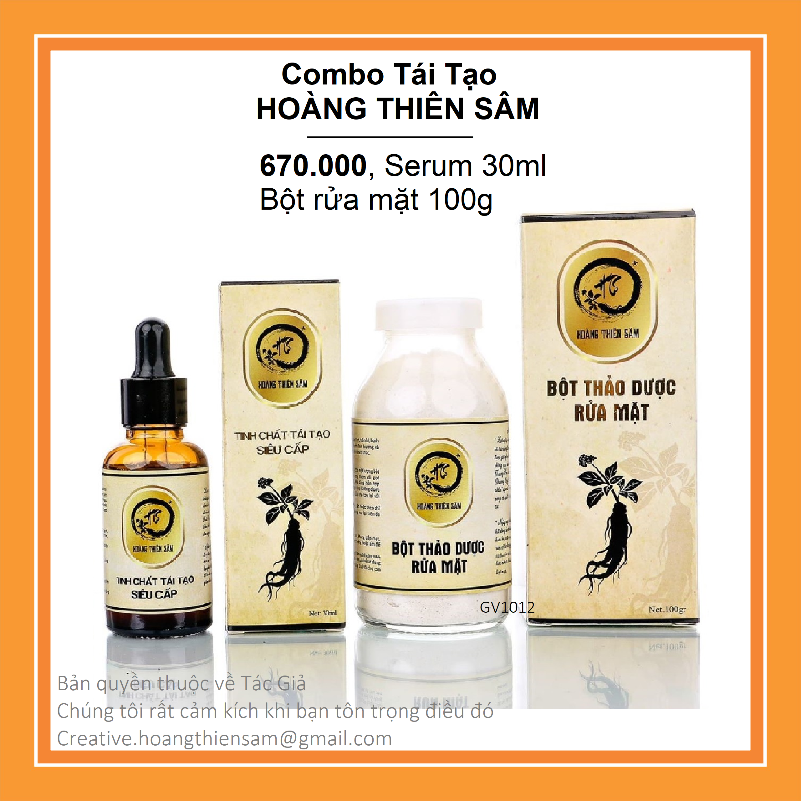 [HCM]Combo Tái Tạo Hoàng Thiên Sâm – Giải Quyết Tận Gốc Mụn Thâm Nám Tàn Nhang Sẹo Rỗ