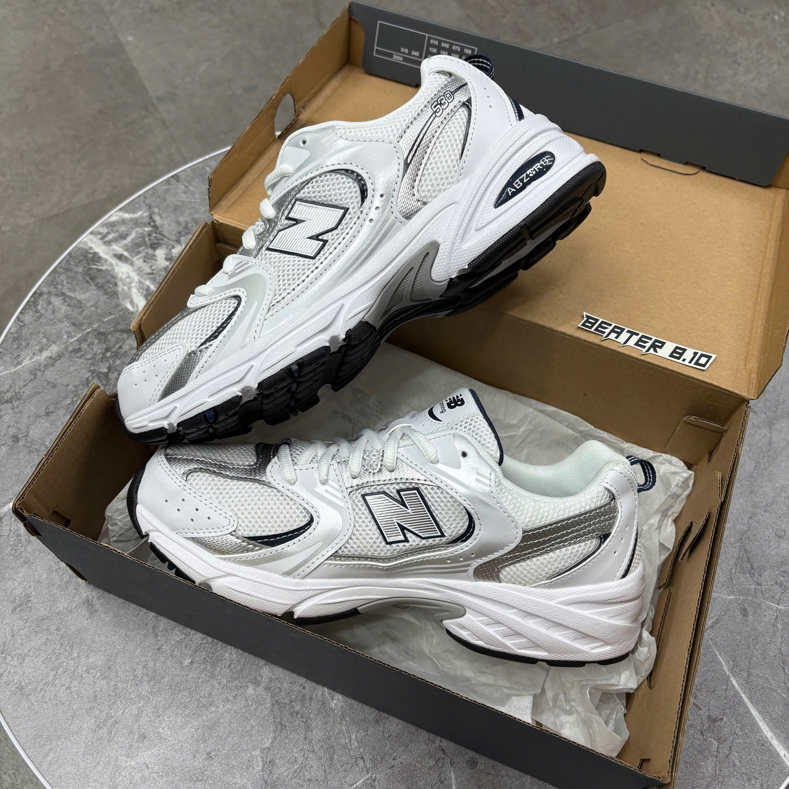 Chính Hãng Giày thể thao New Balance 530 Silver White Navy - GR530SB1