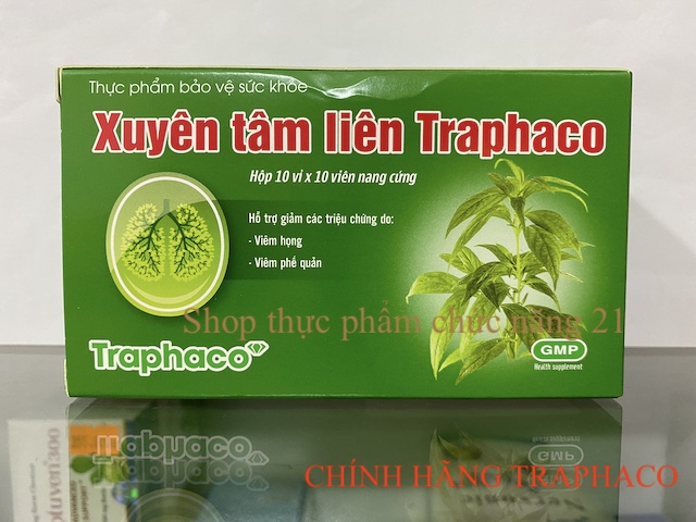 VIÊN XUYÊN TÂM LIÊN TRAPHACO - Giảm ho viêm phế quản.