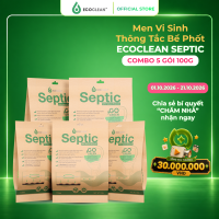Vi Sinh Xử Lý Hầm Cầu Bể Phốt - Combo 3 Combo 5 Gói EcoClean Septic - Gói 100gr