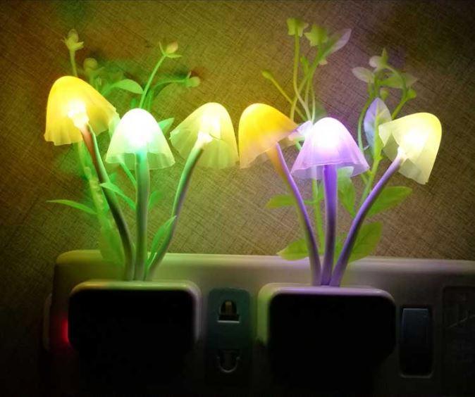 Đèn ngủ cảm ứng hình 3 cây nấm tự động tắt mở