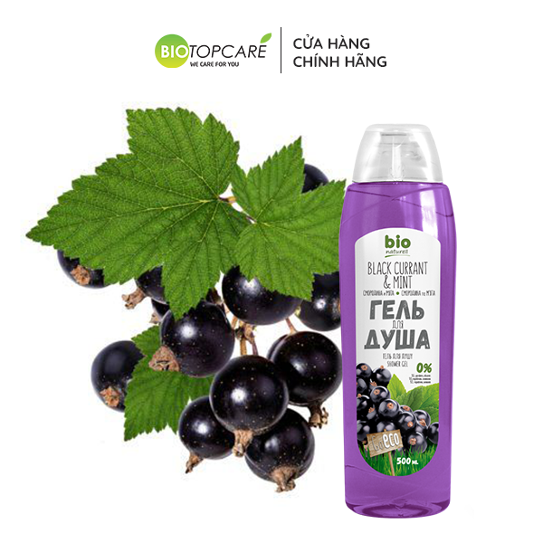 Sữa tắm dưỡng ấm lưu hương Bio Naturell quả Lý Chua và Bạc Hà 500ml