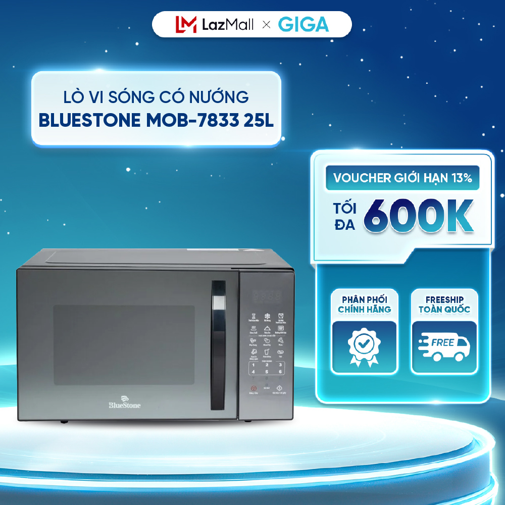 Lò Vi Sóng Có Nướng BlueStone MOB-7833 25 Lít 1450W