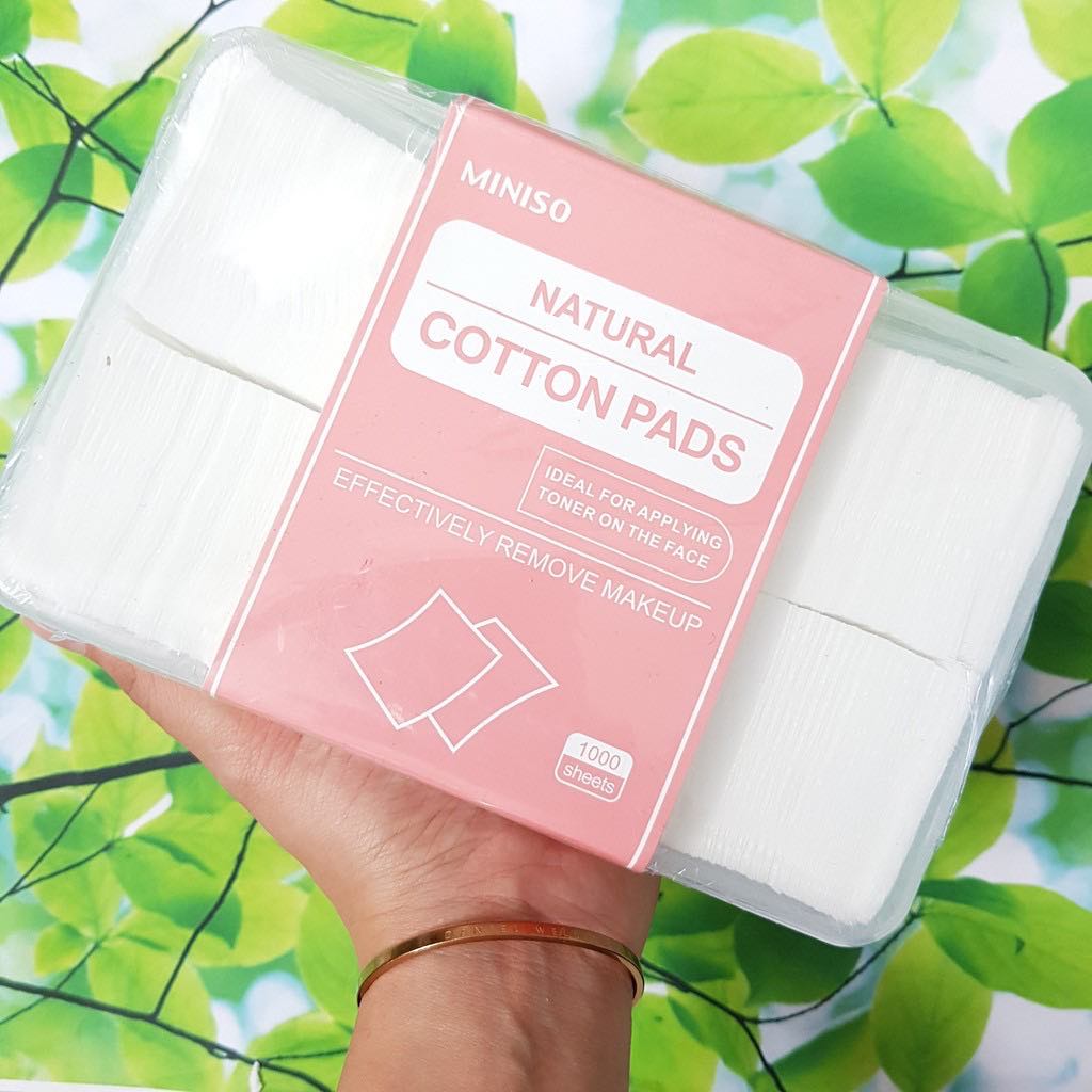 Bông tẩy trang Miniso 1000 miếng.