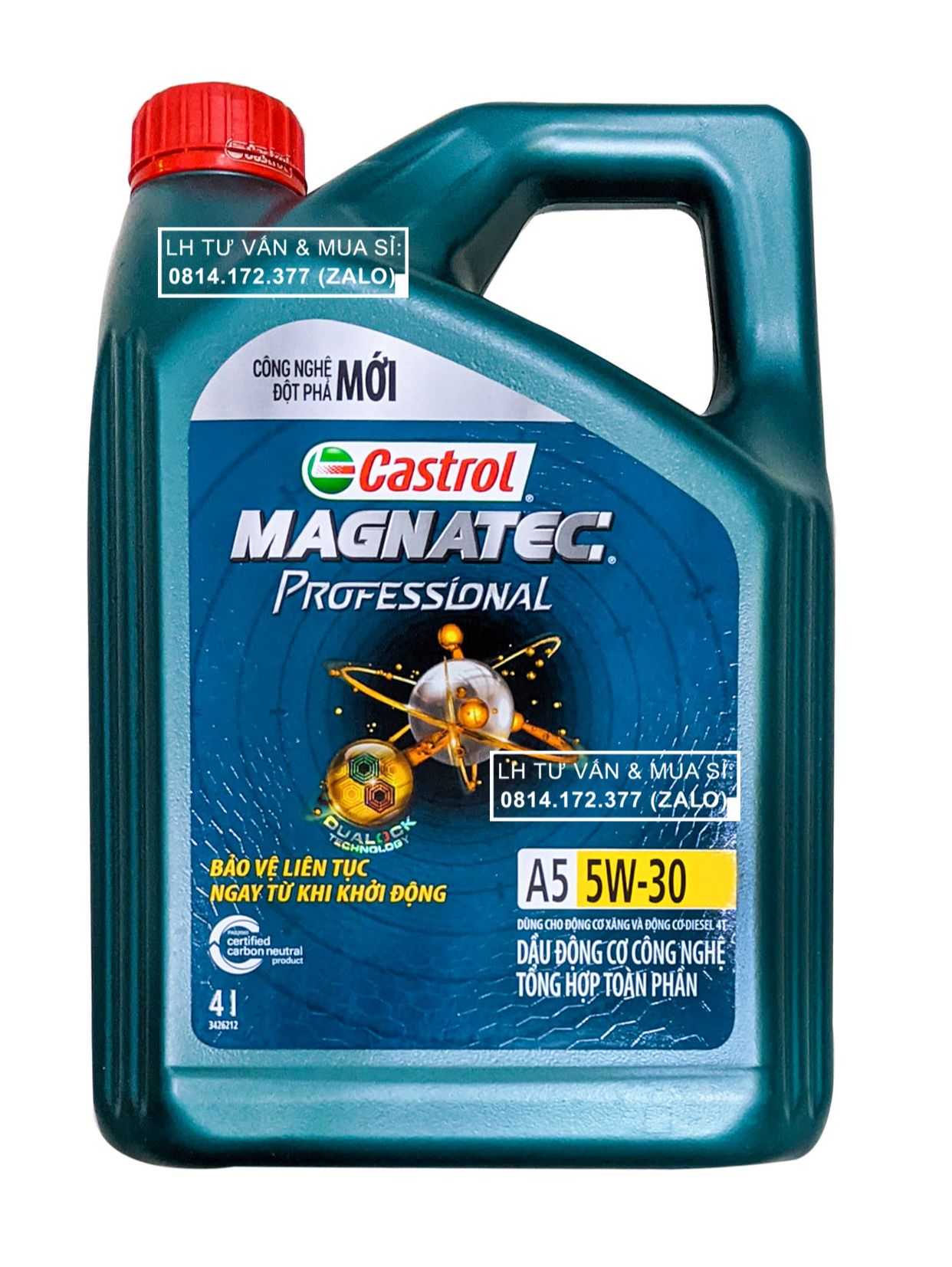 Dầu nhớt tổng hợp toàn phần ôtô Castrol Magnatec Profesional A5 5w30  Thể tích : 4L 5L 6L 7L ( có gi