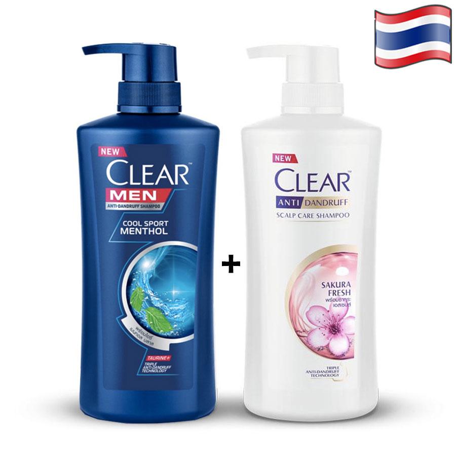 1 dầu gội CLEAR hoa anh đào 480ml vad 1 dầu gội CLEAR Men 450ml