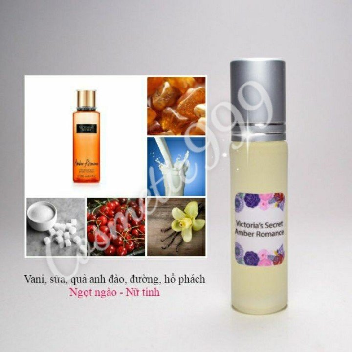 Tinh Dầu Nước Hoa Victorias Secret Amber Romance Mỹ Cho Nữ Cực Quyến Rũ Mê Hoặc 10 Ml Organic - Cosmetic999