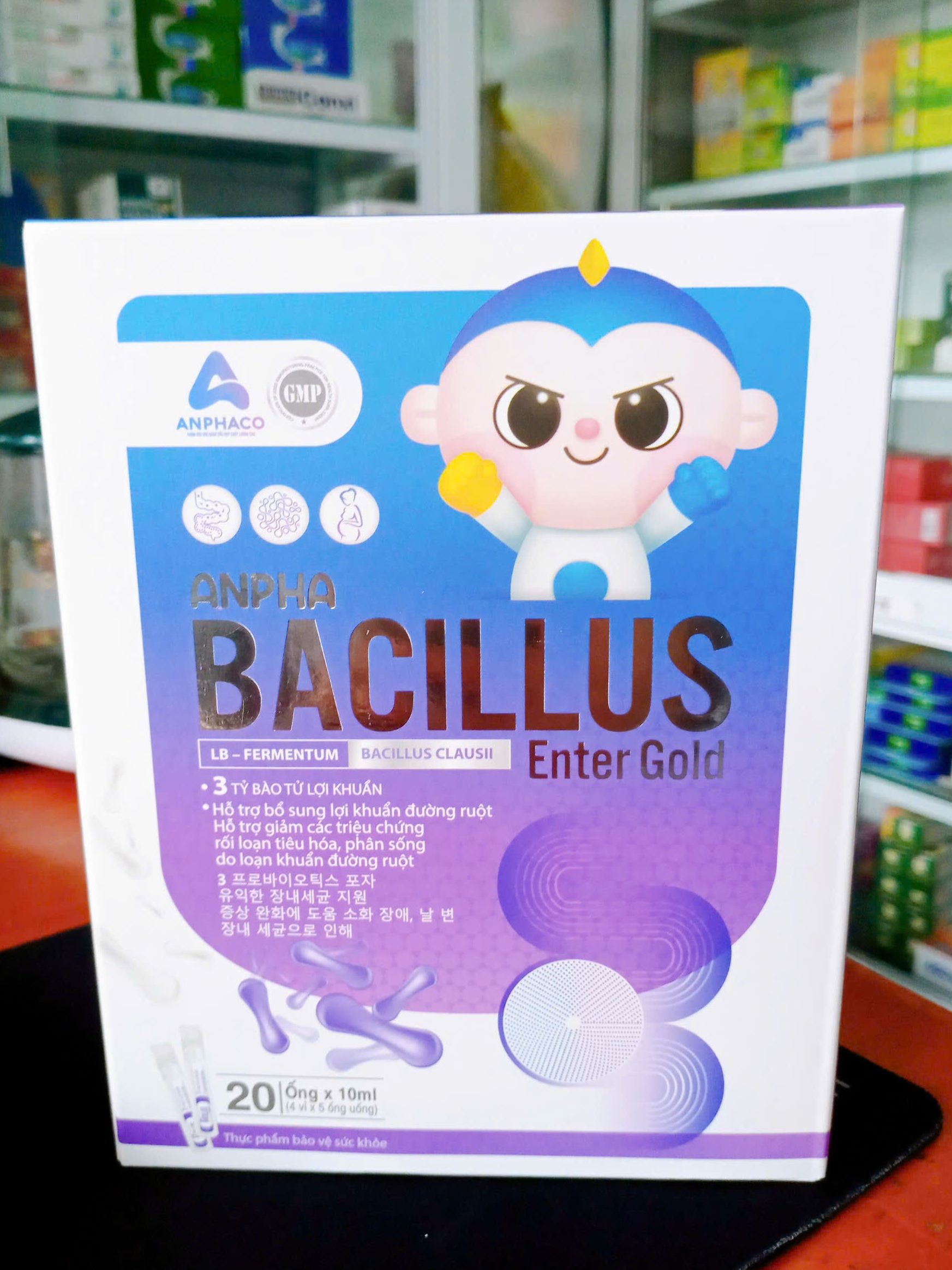 Men vi sinh Bacillus Enter Gold USVIP - Bổ Sung 3 tỷ Lợi Khuẩn Dùng Cho Người Tiêu Hóa Kém Ăn Không 