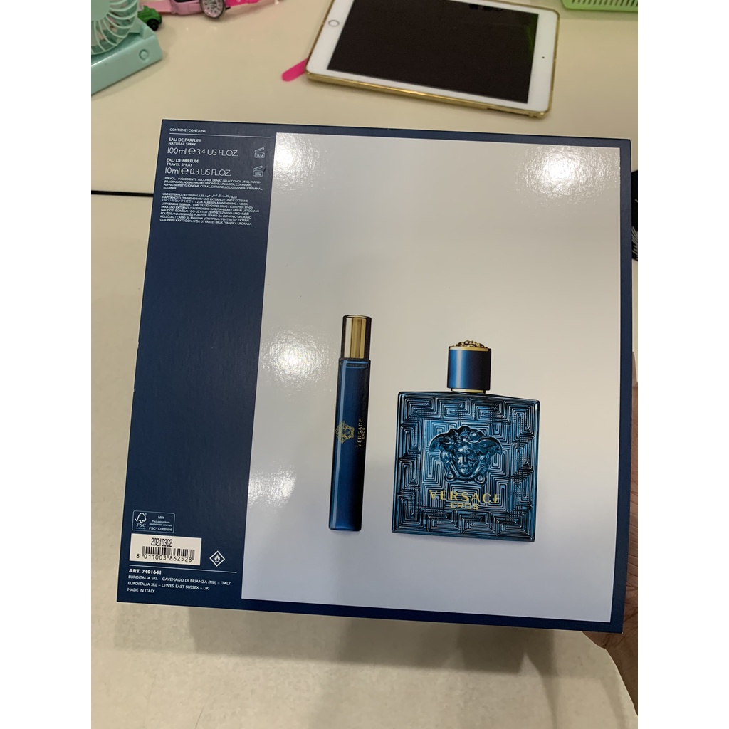 [Hcm]Bộ Set Versace Eros Edp 100Ml (Gồm 2 Món Như Hình)