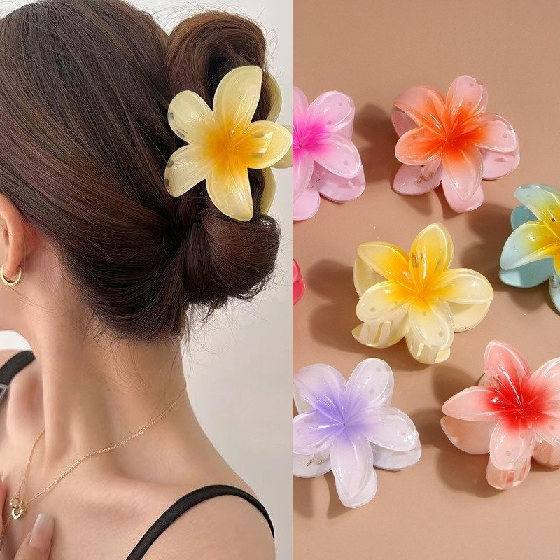[Hàng sẵn] Kẹp Tóc Hoa sứ Kẹp tóc hoa Nhiều Màu Sắc Phong Cách Hawaii
