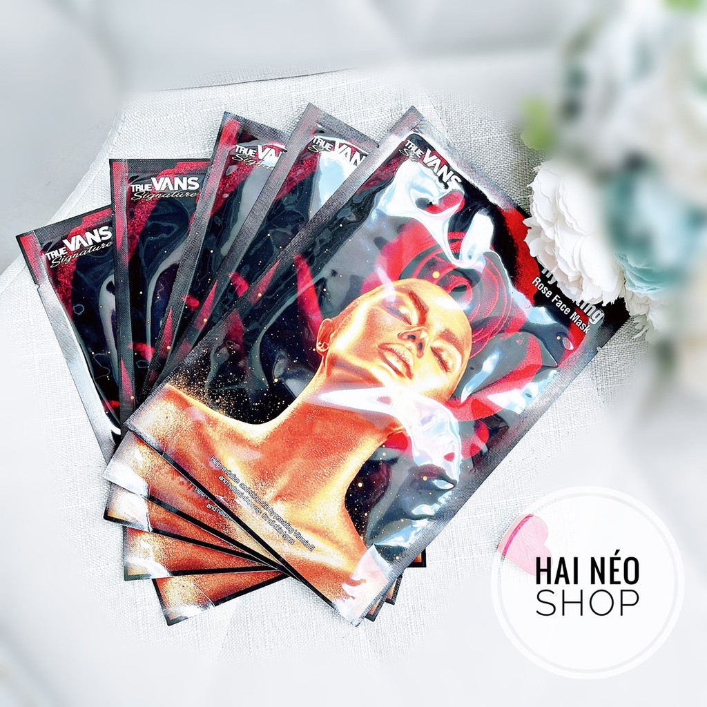 [Hcm]5 Miếng Nạ Thạch Sinh Học Collagen & Hoa Hông Truevans Hydrating Rose Face Mask (Hàn Quốc)