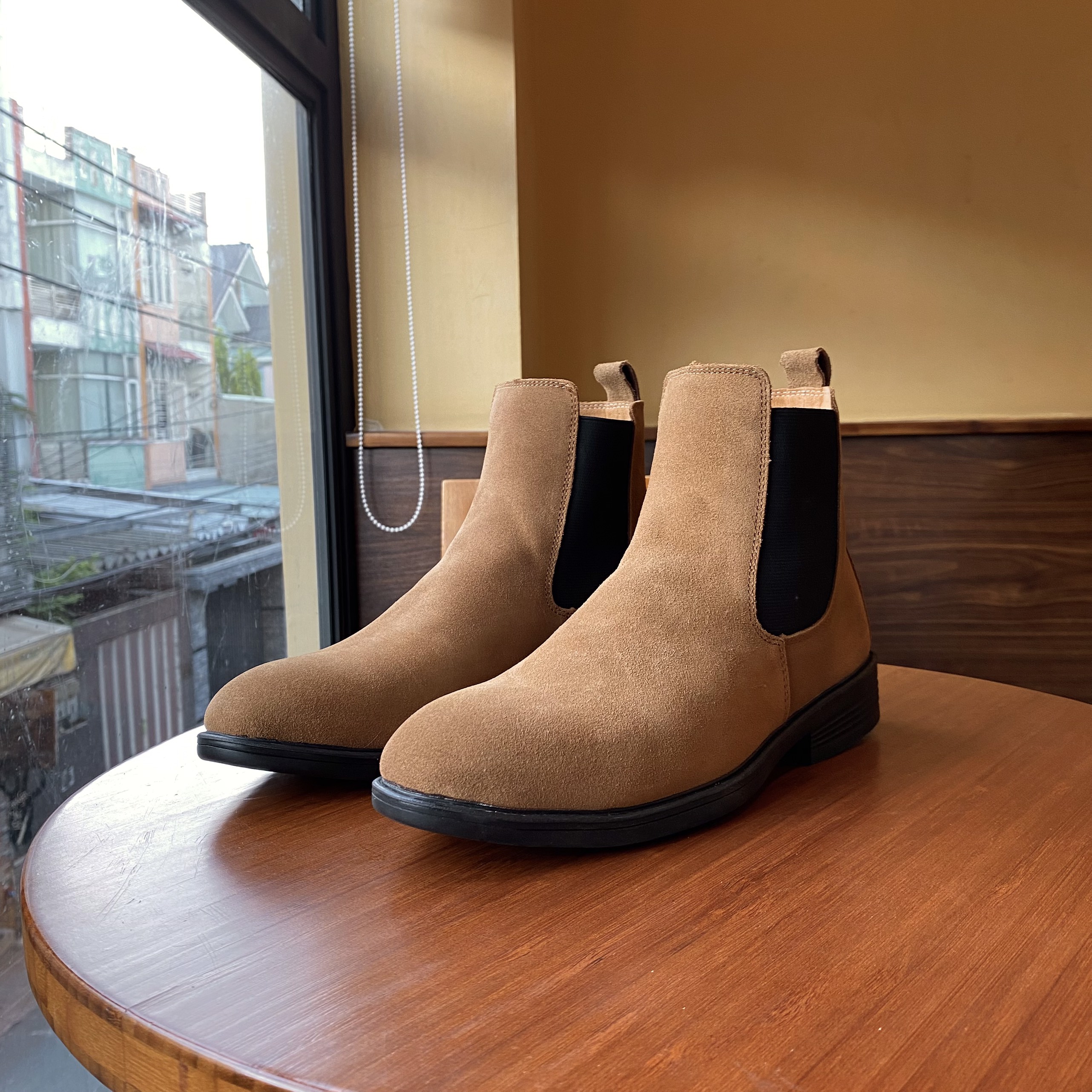 Giày Nam Da Bò Thật Chelsea Boots TEFOSS HN601 Cao Cổ Cao Cấp Size 38-44 vàng bò cá tính