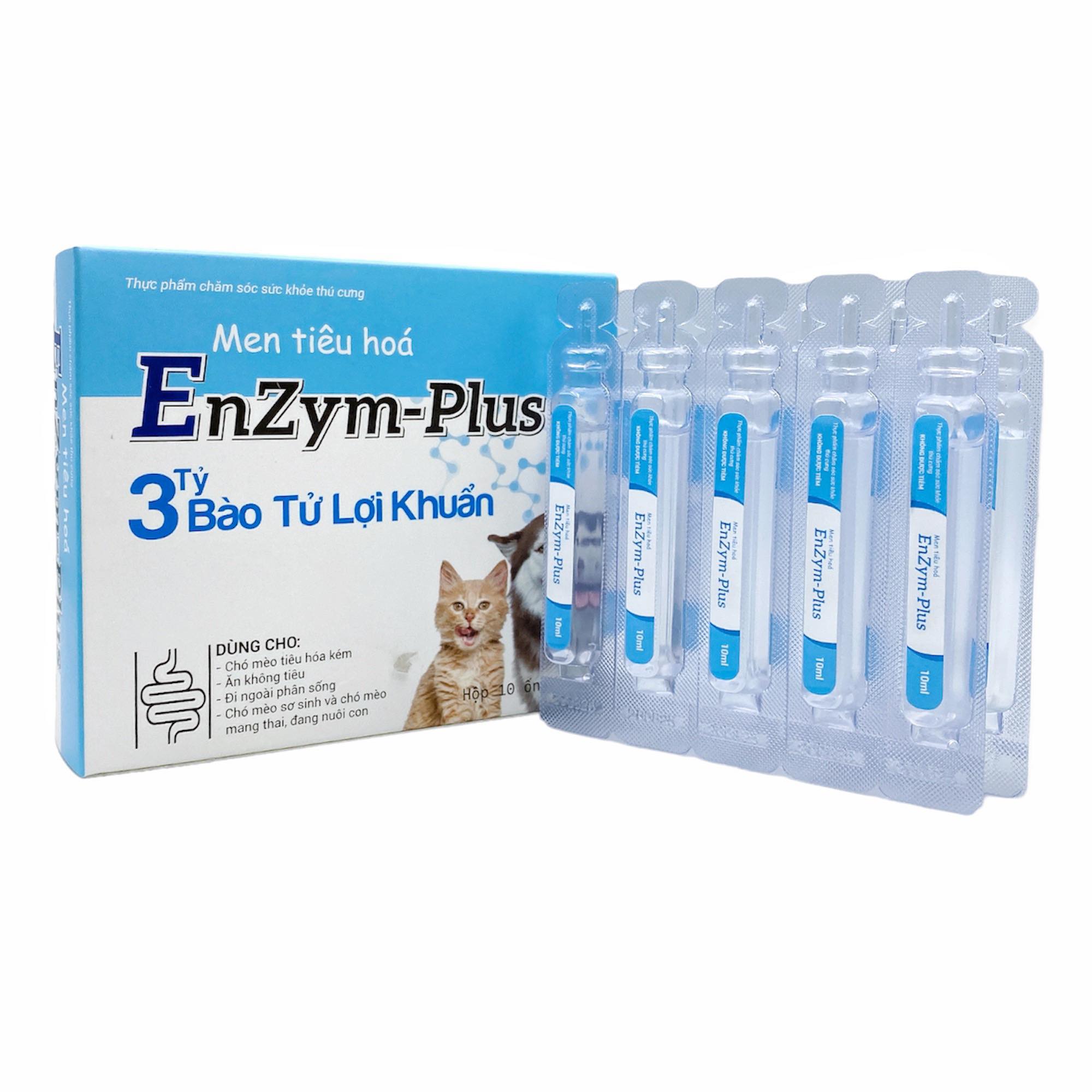 [Hoàn Tiền 10%] Men tiêu hoá Enzyme plus cho chó mèo ống 10ml bổ sung lợi khuẩn đường ruột giảm rối loạn tiêu hoá cho vật nuôi