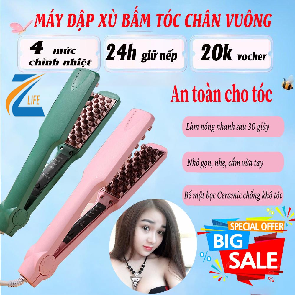 Máy dập phồng chân tóc Zlife Z339 máy dập xù bấm tóc máy làm phồng chân tóc gợi sóng bán kèm máy duỗ