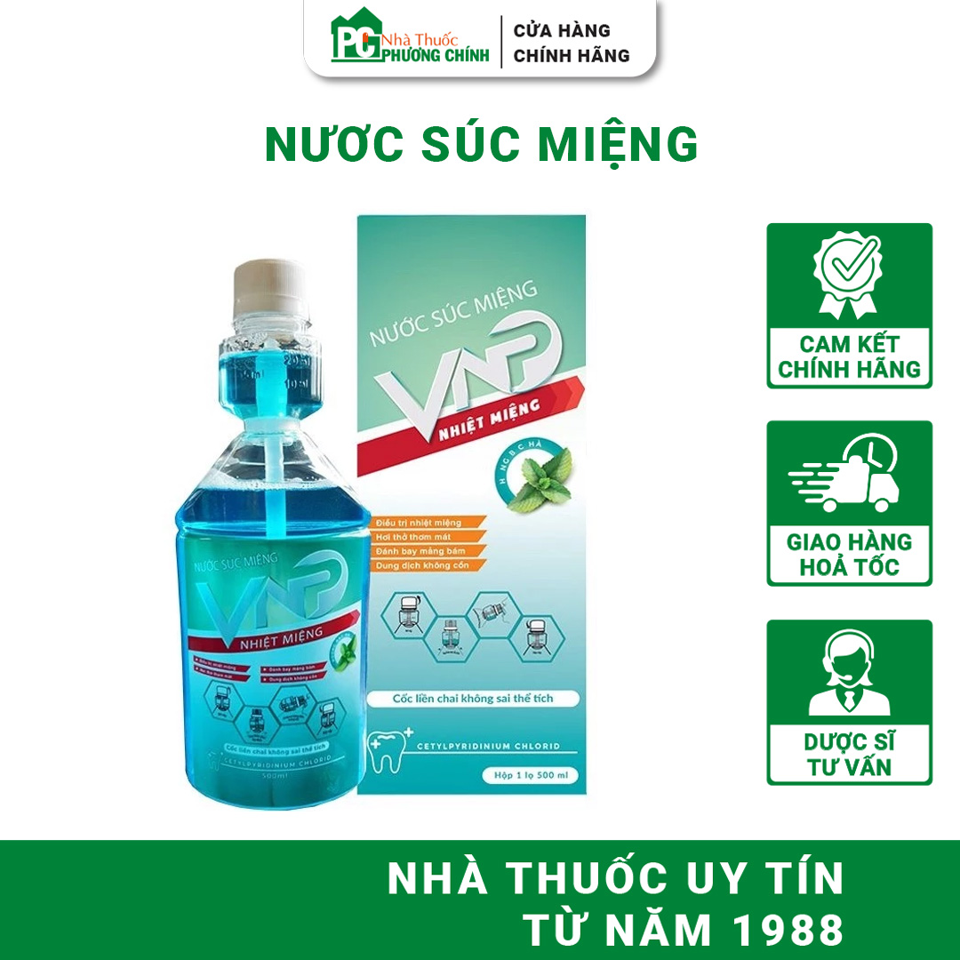 Nước Súc Miệng CPC1HN VNP Nhiệt Miệng Hương Bạc Hà Giúp Giảm Nhiệt Miệng Hôi Miệng Sâu Răng 500ml