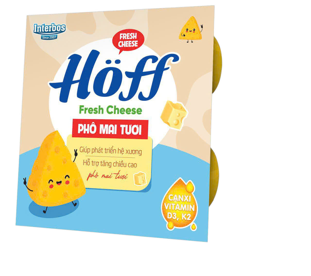 Váng sữa trẻ em Hoff vị VaniHạt dẻÓc chóSữa non (Vỉ 4 hộp/220g)