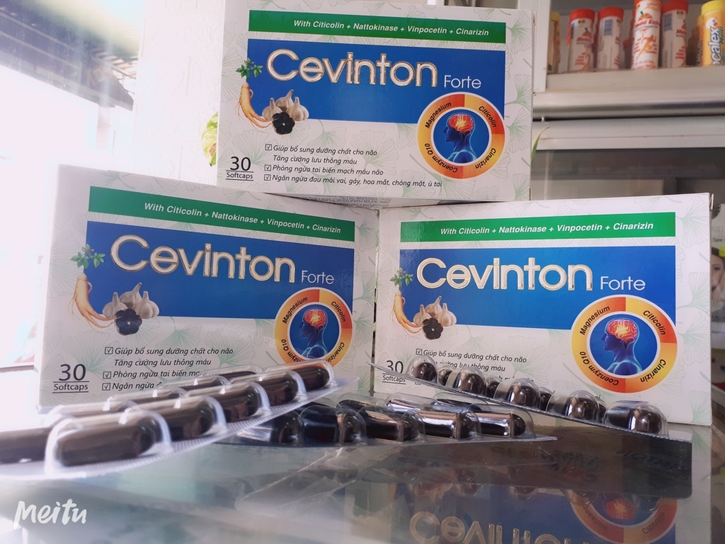 Tăng Cường Lưu Thông Máu Phòng Ngừa Tai Biến Ngăn Ngừa Đau Mỏi Vai Gáy Hoa Mắt Chóng Mặt Ù Tai Với Cevinton Fort.(Tặng 2 Khẩu Trang Vải Kháng Khuẩn 4 Lớp)