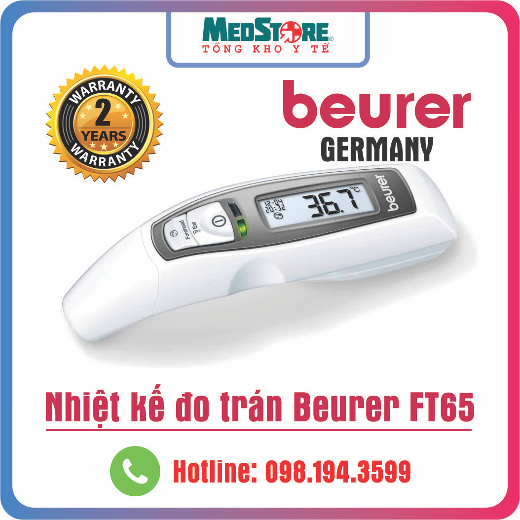 Nhiệt Kế Điện Tử Hồng Ngoại Beurer Ft65 Đo Trán Tai Đồ Vật [Chính Hãng Đức] - Tbyt Medstore