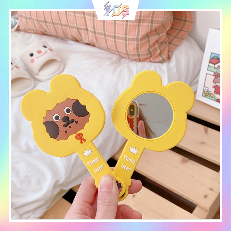 [Có sẵn] Gương mini cầm tay họa tiết gấu xinh xắn ulzzang