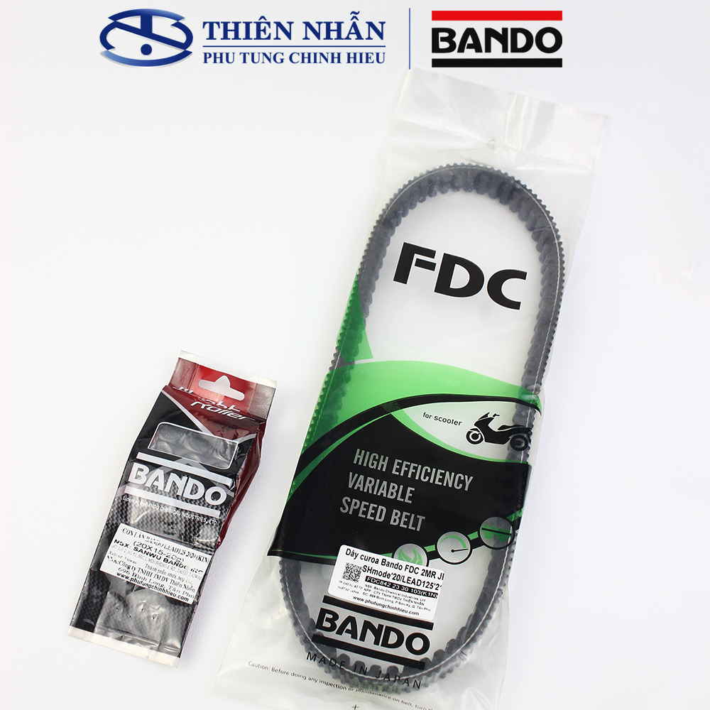 Combo Bi nồi Dây curoa BANDO FDC (2 mặt răng) xe SH mode (2020) Lead 125 (2021) Air Blade 160 (2022)