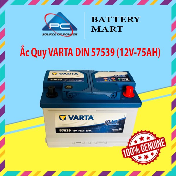 Bình Ắc Quy 12V-75AH Ắc Quy VARTA DIN 57539