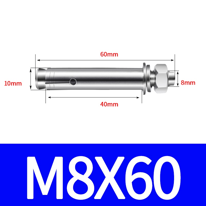 Tắc kê inox bu lông nở inox 304 bu lông mở rộng thép không gỉ đủ size hàng-HAUSE