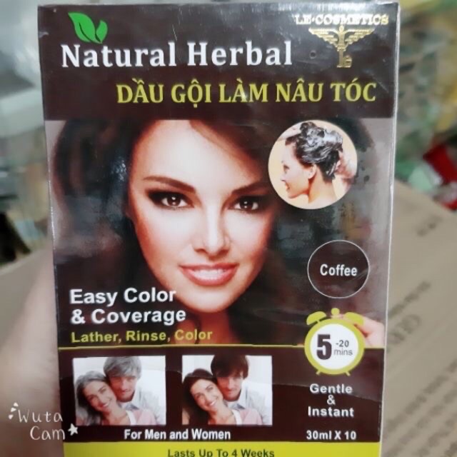 Dầu Gội Là Nâu Natural Herbal 30Ml (1 Hộp 10 Gói)