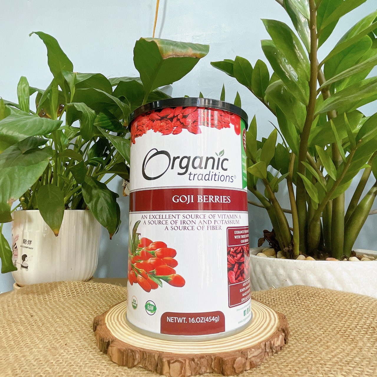 Kỷ Tử Khô Organic Traditions Nhập Khẩu Mỹ - Kỷ Tử Đỏ Hữu Cơ Sấy Khô Hộp 454gr