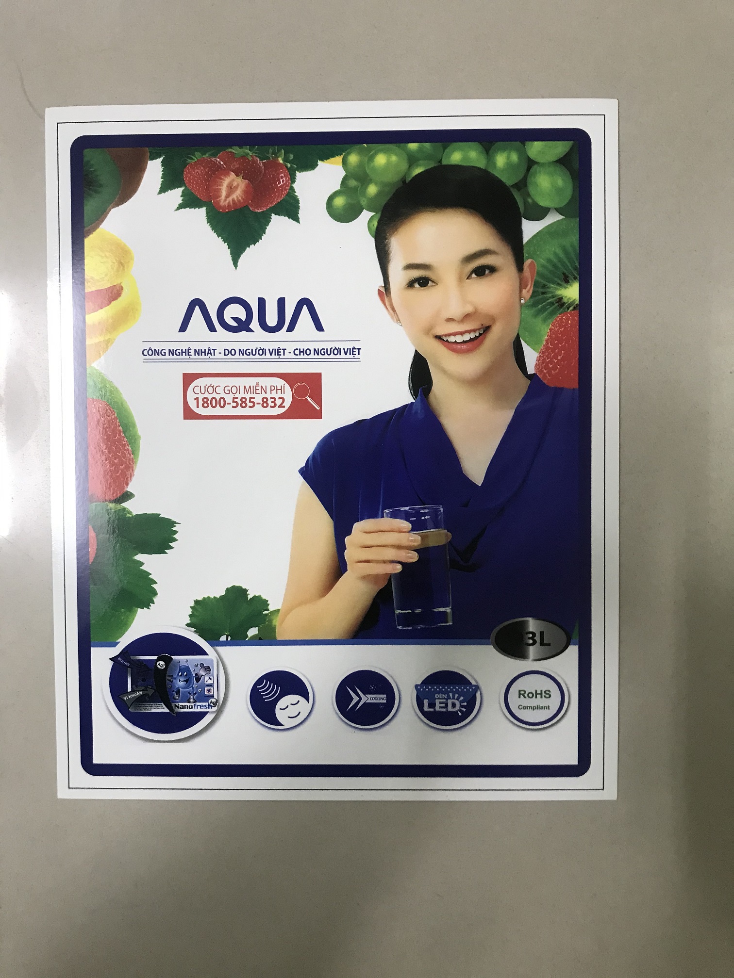 [HCM]Miếng dán tủ lạnh mini Aqua  - Tem dán tủ lạnh mini Aqua