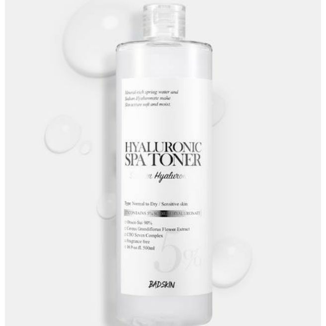 Toner Cấp Ẩm Badskin Hyaluronic Spa Toner 500Ml