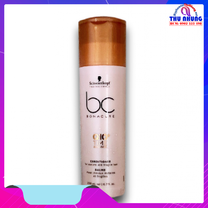 [Hcm]Dầu Xả Schwarzkopf Bc Bonacure Q10+ Time Restore Micellar Trẻ Hóa Tóc Yếu Dễ Gãy Rụng 200Ml