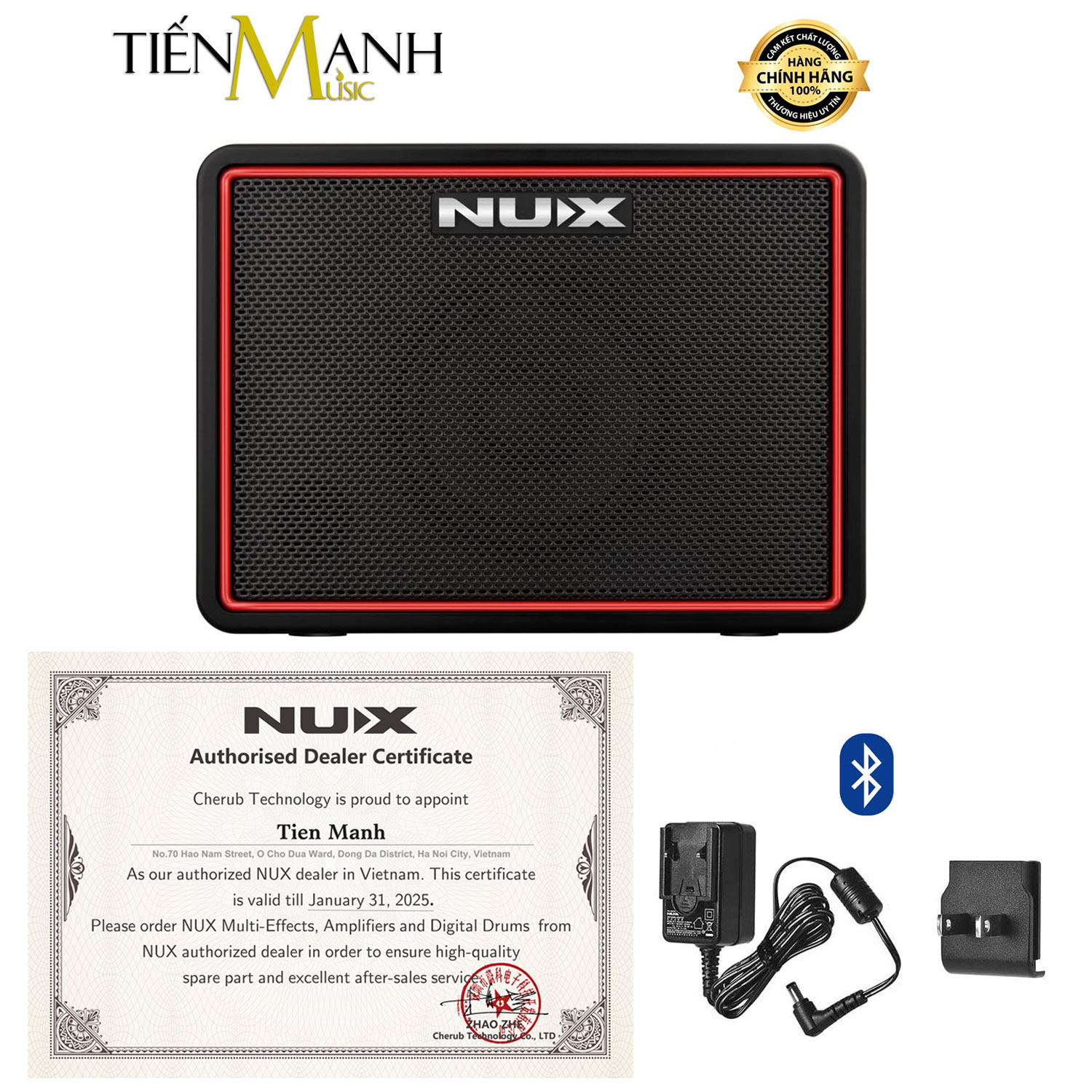 [Chính Hãng] Amply Đàn Guitar Điện Nux Mighty Lite BT MKII Loa Ampli Di động Mini Amplifier MK2