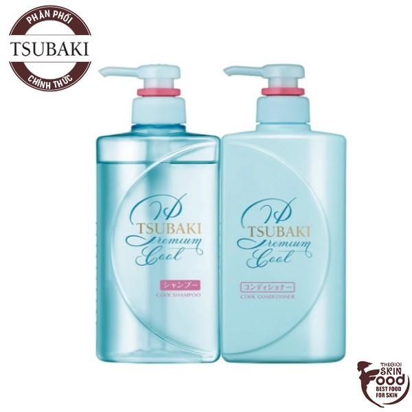 Bộ Gội Xả Sạch Dầu Mát Lạnh Tsubaki Premium Cool Set