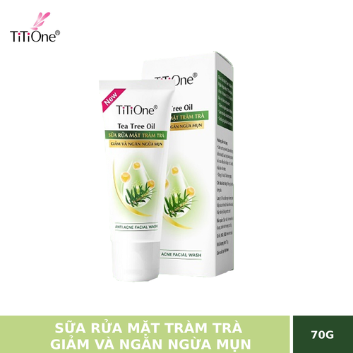 [Hcm]Sữa Rửa Mặt Tràm Trà Giảm Và Ngăn Ngừa Mụn Titione 70G