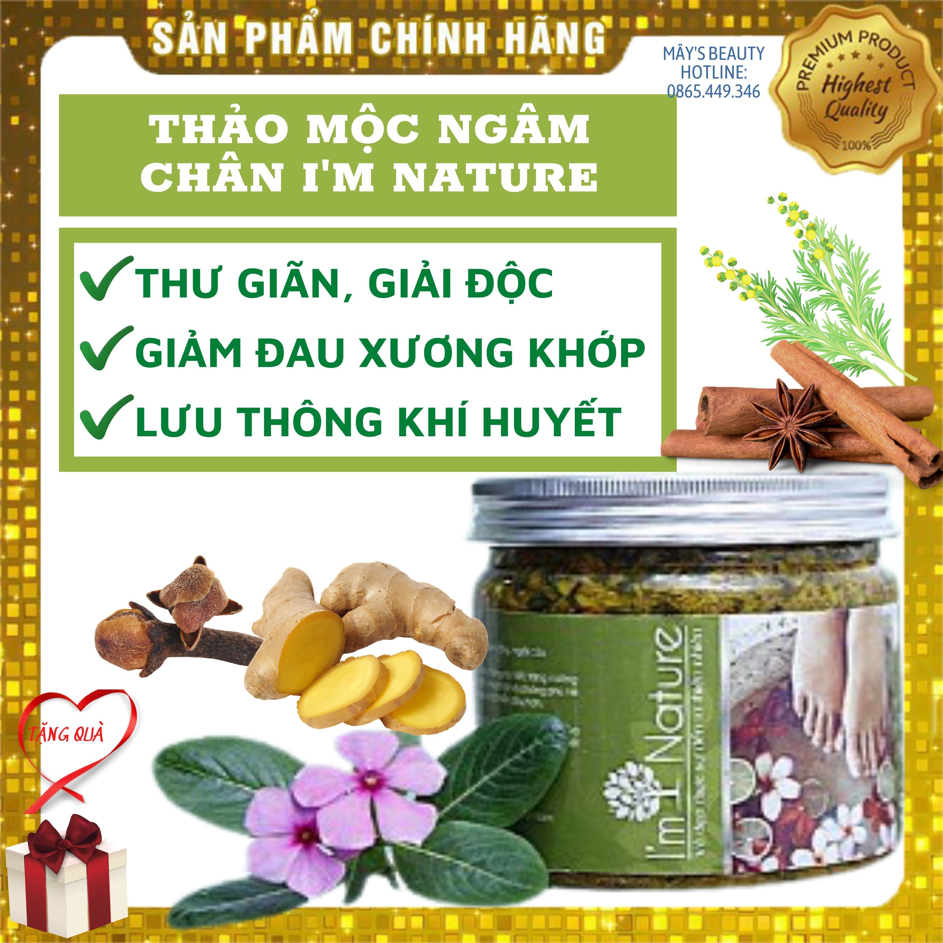 (Chính Hãng) Thảo Mộc Ngâm Chân Giảm Đau Nhức Phù Nề I’m Nature