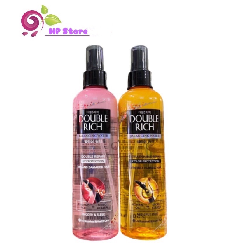 [HCM]Chai Xịt Dưỡng Tóc Mềm Mượt Double Rich Nutrition Hồng/Vàng Chai Lớn 250ml Chính Hãng