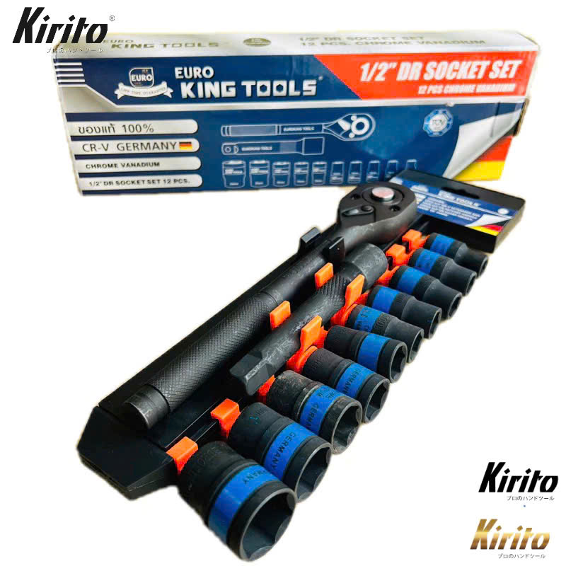 Bộ tuýp khẩu 12 chi tiết King Tools 1/2 mở bu lông ốc vítbộ khẩu 12 chi tiếtbộ tuýp 12 chi tiết tay 